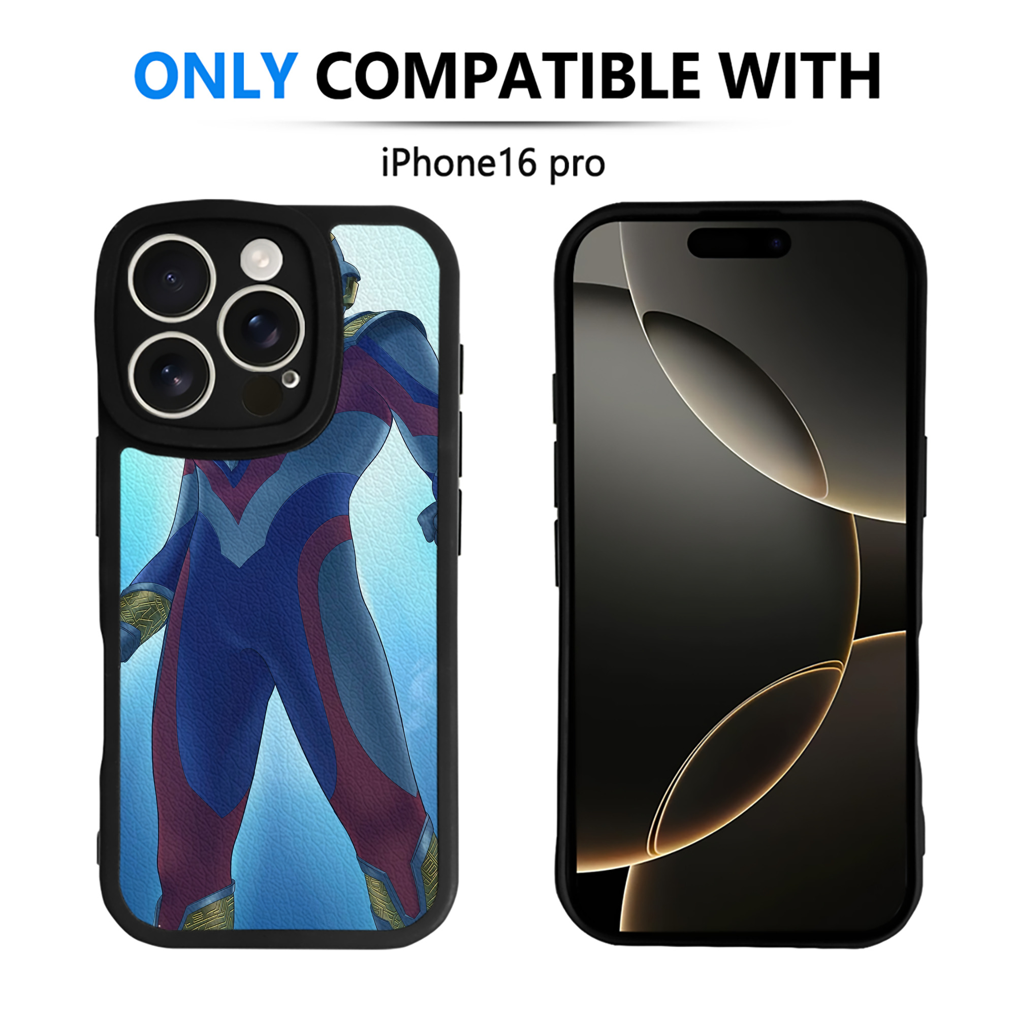 （画像用） ウルトラマン Ultraman 【iPhone 16シリーズ対応】シリコンスマホケース（レザー調） 材質：シリコン